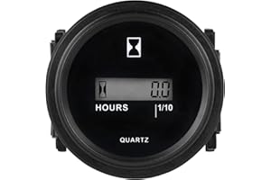 HonorMeet Compteur d'heures numérique DC,Volt.4.5V à 90V,Heures totales réinitialisables pour l'entretien,Stockage de données pour tondeuse à gazon Générateur Tracteur Motoneige Moto. (DC4.5V à 90V)