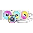 Corsair iCUE LINK H150i LCD Liquid CPU Cooler - 360mm AIO - QX120 RGB Fans - 2.1” IPS LCD Screen - Fits Intel LGA 1700, AMD AM5 - iCUE LINK System Hub Included - White