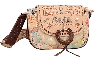 Anekke - Bandolera de Mujer - Bandolera de Polipiel para Mujer con 1 Asa y Cierre de Cremallera Menire - Accesorios y Complementos Mujer - 25 x 18 x 4 cm