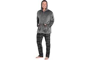 CityComfort Pigiama Uomo, Pigiama Uomo Invernale in Pile Slim Fit M-2XL