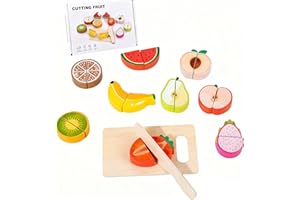 Aevorant Cucina Giocattolo per Bambini - Accessori Cucina Giochi in Legno, Frutta Giocattolo per Bambini e Bambine dai 2 3 Anni