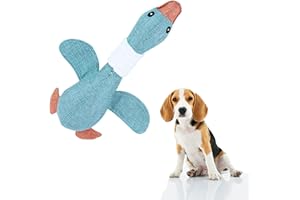 Affectionate Pets Cute Wild Goose Squeaky interactive toys for puppies and small dogs Soft Dog Plush Toy for Cleaning Teeth and Training Dog Mental Stimulation Toys for Boredom (Blue)