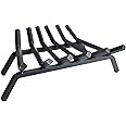 Pleasant Hearth - 3/4" Premium Solid Steel Fireplace Grates, Black, 24-Inch