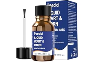 PSECICI Plantar Wart Remover for Feet & Hands - Fast Acting Liquid Treatment for Common & Flat Warts, Corns & Calluses | 0.5FL OZ (15mL)