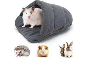 JODSEN Meerschweinchen Bett Haustier Schlafsack Höhle Nest Kissen Weiche Warme Haustierbett Meerschweinchen Haus Haustier Winter Bettwäsche Käfigzubehör für Kleintiere Eichhörnchen Chinchilla (Dunkelgrau)