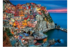 AM ANNA 1000 Pieces Cinque Terre Jigsaw Puzzles Challenge Game for Adults and Kids