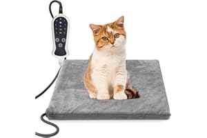 RC SLL Pet Heating Pad, Cat & Dog Heated Bed, Electric Heat Pad with Chew Resistant Steel Cord, 45 x 45cm