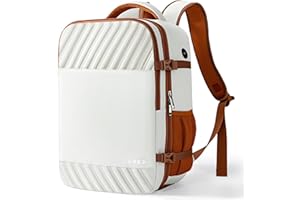 Lekespring Mochila Viaje Cabina Avion 40x20x25 | Mochila Viaje Mujer Ryanair Mochila Equipaje de Mano para Portatil 14 Pulgadas Impermeable Bolsa de Viaje Hombre para Trabajo, Escuelas (Beige)