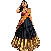 South indian Traditional Unstitched Narayanpet Half Sareee