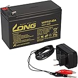 AGM BLEI AKKU Batterie 12V 7,2Ah kompatibel für USV BLEIGEL Gel 7Ah + LADEGERÄT