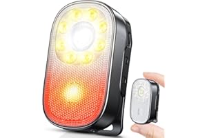 CIRYCASE Mini Torcia LED Ricaricabile Clip, 10 Moda Torcia Spot/Diffusse, IP65 Impermeabile Piccola Torce Bambini Portatile, Luce Corsa Running X30 Bar Luci Avviso Sicurezza Pesca/Campeggio/Emergenza