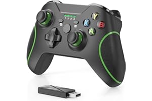 YCCSKY Manette de jeu sans fil pour PC Windows (10/11) avec adaptateur sans fil 2,4 G, double vibration, Bluetooth, manette de jeu sans fil pour Windows (10/11e non compatible avec Xbox One))