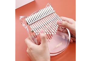 TREELF Kalimba TF-17C Kalimba Daumenklavier aus Acryl, 17 Tasten, Mbira, transparentes Keyboard-Instrument