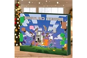 Milygobam Christmas Advent Calendar with 24 Unique Figures, Advent Calendar for Festive Countdown, Daily Surprise Toy Reveal Behind Each Door, Party Favor Gift (D)