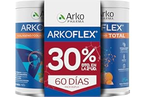 Arkopharma Arkoflex Colágeno Total Duplo 2x390gr, Abordaje 360º del Sistema Locomotor, Buen Funcionamiento de Articulaciones, Huesos, Cartílagos, Músculos y Tendones, Magnesio y Vitaminas