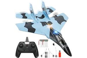 GirlDiary RC Flugzeug 2-Kanal, 2,4GHz Fernsteuerung Ferngesteuertes mit Gyro und Lichtern, 275m Reichweite, einfach zu Fliegende RC Flugzeuge RTF für Erwachsene, Anfänger und Kinder 8-12 Jahre