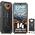 Ulefone Armor X13 Rugged smartphone Android 14 50MP+24MP Night Vision 12GB + 64GB/256GB SD, Octa Core 6320mAh 6,52'' IP68 Waterproof 4G Dual SIM Mobile Phones Fingerprint ID NFC GPS UK Version- Orange