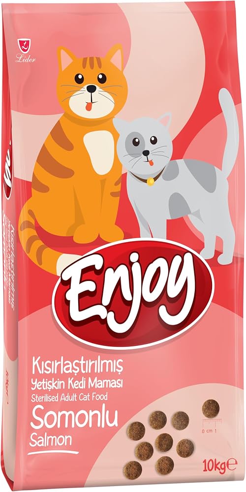 Enjoy Somonlu Kısırlaştırılmış Yetişkin Kedi Maması 10 Kg