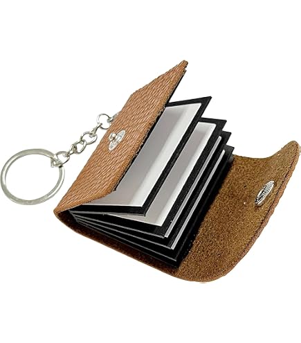 3 Mini Albums Photo Porte-Clés - Cuir PVC, 10 Poches - Pour Famille, Couples, Souvenirs