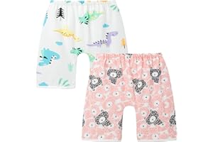 ‎HAPPY CHERRY Happy Cherry Baby Nappy Skirt Potty Nappy Pants 2 Pieces Training Skirt Nappy Shorts Learning Trousers Reusable Cotton High Waist Learning Nappy, Colour 32 (2 pieces)