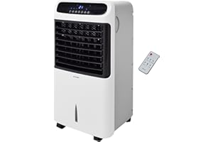 ‎SYNTROX GERMANY syntrox Germany 4 in 1 Air Cooler Air Humidifier Air Freshener and Fan with Touch Panel and Remote Control Air Flow Rate 1200 M³/H ac-80w-12l Wind