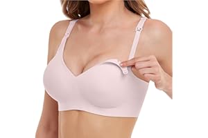 Vinfact Seidig Glatter Still-BH Damen Ohne Bügel Nahtloser Schwangerschafts-BH mit zusätzlichen BH-Verlängerungen zum Schlafen und Stillen