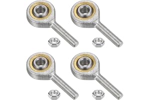 QUARKZMAN 4 Pezzi Sa5T/K Cuscinetto Terminale a Snodo da 5 Mm M5x0.8 Filettatura Maschio Destra, Giunti Terminali Autolubrificanti con Dado di Bloccaggio