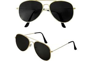 W WIDMANN MILANO Party Fashion - Brille mit farbigen Gläsern, Pilotenbrille, Accessoire für 80er Jahre Mottoparty, Karneval