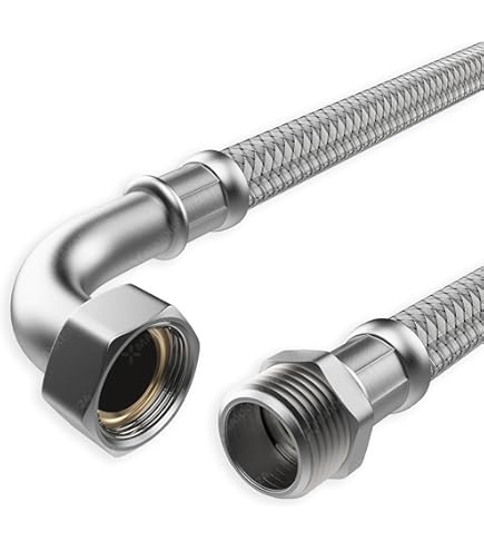 AWM Edelstahl Flexschlauch DN8 1/2 Zoll - 500 Cm Panzerschlauch Für Hauswasser