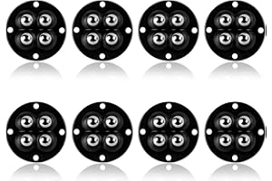 DHSWNNG Rolki meblowe, 8 sztuk, kółka kulkowe 360°, do dużych obciążeń, samoprzylepne, mocne kółko rolkowe z 4 rolkami kulowymi, płaskie, do mebli, pudełka do przechowywania, kosz na śmieci (czarne)