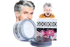 GOCBOBO Cera per Tintura per Capelli Temporaneo Unisex Lavabile Naturale Modellazione Cera Colorata per Capelli Adatto per Halloween Cosplay Festa di Natale (Bianco)
