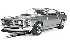 Scalextric Cars - C4497 John Wick Ford Mustang BOSS 429 - Toy Slot Car for use Race Tracks or Set - Small Kids Gift Ideas for Boy/Girl, Accessories, Silver