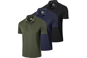 Gaiatiger 3er Pack Polo Homme Manches Courtes Confort Loisirs Tee Shirt Homme Respirant Hygroscopique Coupe Standard T T-Shirt Golf Outdoor T-Shirt d'été