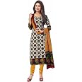Miraan Women’s Unstitched Cotton Dress Material – Pink Printed 2m Top + 2.5m Bottom + 2.25m Dupatta | Free Size