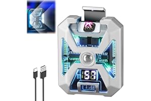 ACBOOR Mechero eléctrico, tipo C, recargable, resistente al viento, para equipo de supervivencia al aire libre, camping, senderismo, equipo de supervivencia (plata)