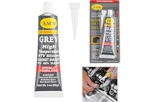 SilverChry Silicone Alte Temperature, Silicone Sigillante, Colla Alte Temperature, Sigillante Silicone Temperature Fino a + 350°C; Silicone Sigillante Nessun Rilascio di Odori Fastidiosi; Tubo da 85 g