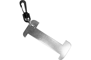 Scuba Choice SCAPT-103 Scuba Diving Aluminum Crab and Lobster Gauge with Clip for California - Orange, 5-Inch