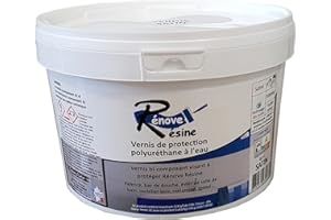 COULEURS D ANTAN Vernis de Protection Faïence, Carrelage, Douche, Baignoire pour peinture résine finition SATIN 5m² + Kit d'application