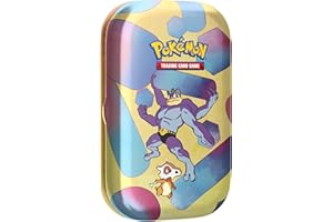Pokémon TCG: Scarlet & Violet—151 Mini Tin – Machamp (2 Booster Packs, 1 Coin & 1 Art Card)