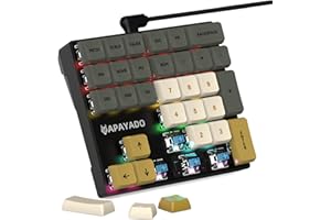 Sikai Mechanical Numberic Keypad, RGB Digital Mechanical Keyboard 33 Keys Mini Numpad Portable Keypad with USB for Laptop, Notebook, MAC, Tabulation/Accounting Keypad (Blue Switch-Gray)