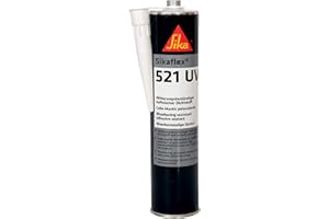Sikaflex 521 UV, Colle-mastic pour joints d'étanchéité multi-supports, 300ml, Blanc