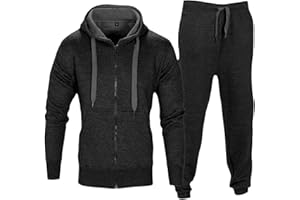 shelikes Mens Track Suit Set Camouflage Fleece Army Hooded Hood Top Joggers Bottom Tracksuit Sweatsuit Jogging Joggers Set