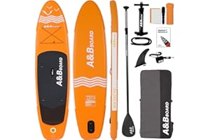 Tavola Paddle Surf Gonfiabile con Accessori Premium - A&BBOARD, 10'6"X30"/32" Stand Up Paddle Gonfiabile, Zaino da viaggio, Pompa a doppia azione, Grande stabilità e resistenza, Adatta a Tutti i Livelli di difficoltà