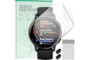 FINTIE 6 sztuk folii ochronnej do Garmin Vivoactive 6/5, ochrona wyświetlacza przed kurzem, miękka folia ochronna na wyświetlacz TPU, HD przezroczysta, odporna na zarysowania folia ochronna na