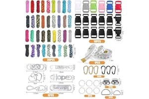 FOGARI Corde Nylon De Couleur Paracorde 550, Corde en Nylon Corde De Paracorde, Multifonction avec Boucle à Corde Et Aiguilles à Coudre