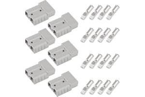 6 stycken Anderson-kontakter 50A, 600V batterianslutning Quick Connect, batterikontakter med 12 kopparklämmor, Fiche de Batte