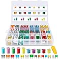 Azonee Car Fuse Assortment Kit, 250PCS Fuses 5A 7.5A 10A 15A 20A 25A 30A Standard Mini Fuses 20A 30A 40A 50A 60A Low Tall STD Profile Fuses for Car Truck