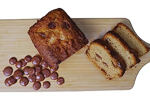 Keto Chocolate Chip Cake Loaf - No Guilt Bakes – Gluten Free & Keto Friendly - No Added Sugars, Healthy Snack, Tea Time, Diabetic and Metabolic Friendly – Great for tea time, Moist Loaf, 340g