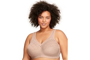 Glamorise Damski Plus Size MagicLift Moisture Control Bra Wirefree #1064