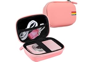 Leayjeen Digital Camera Case, Compatible with Umipyiza/Hauyince/Nsoela/Zostuic/Hauyince/JHAMAL/Kodak/Amdeurdi/Umipyiza Digital Camera, PU Hard Carrying Bag with Inner Pocket (Case Only) Pink-2